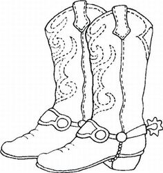 236x251 Cowboy Boot Line Drawing