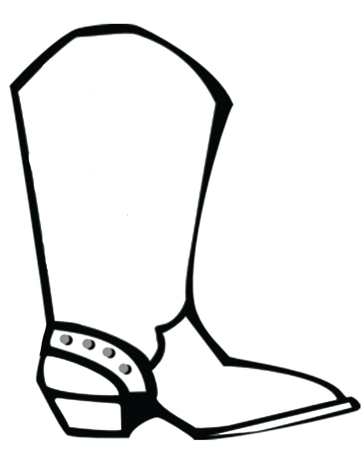 1265x1600 Cowboy Boots And Hat Drawing Hd Shoe Clip Art Coloring Best