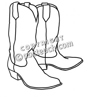 300x332 Cowboy Boots Outline Footwearpedia