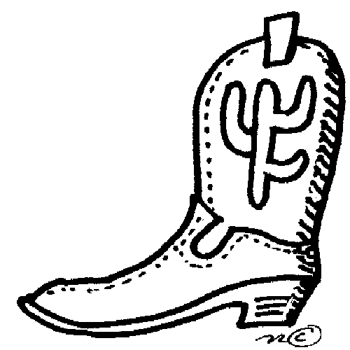 500x500 Cowboy Boots Clipart Black And White Free 3