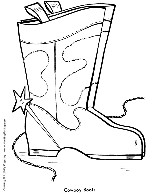 670x820 Easy Shapes Coloring Pages Free Printable Cowboy Boots Easy