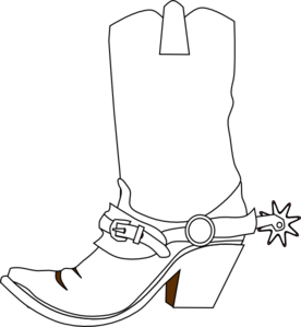 276x299 Western Clipart Cowgirl Boot