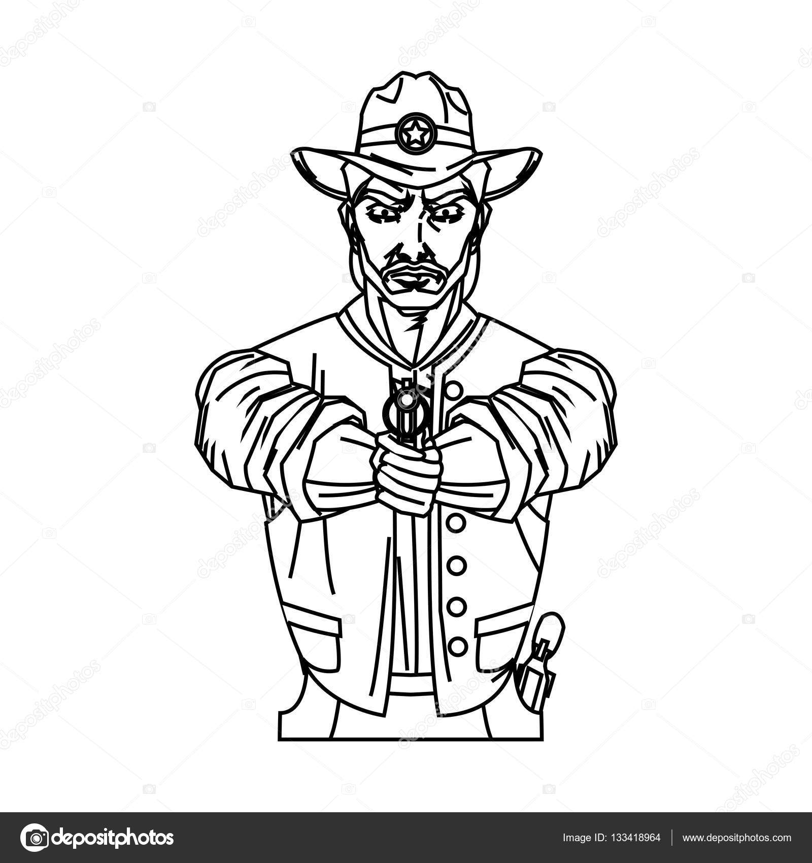 1600x1700 Isolated Cowboy Cartoon Design Stock Vector Jemastock