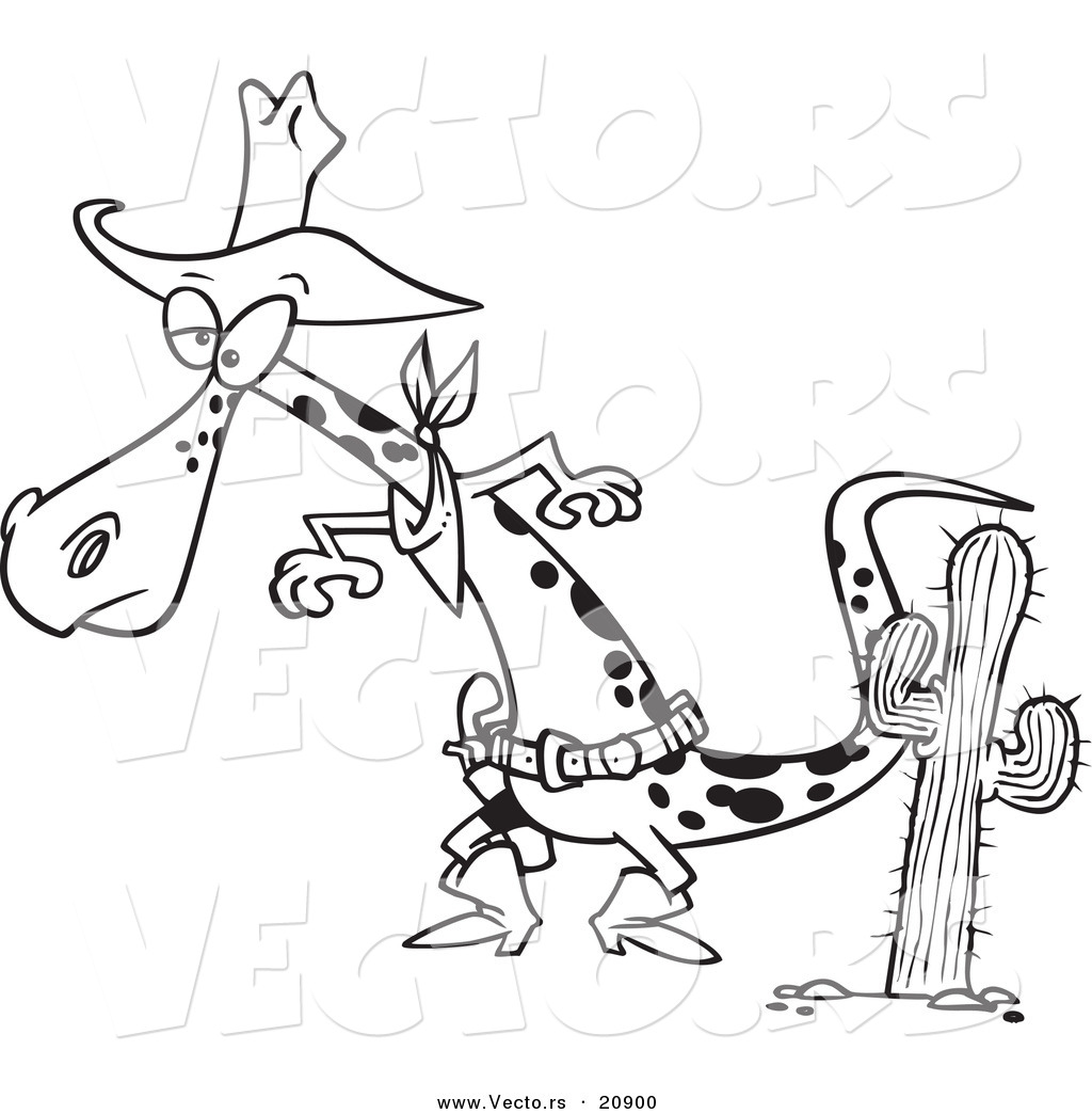 1024x1044 Vector Of A Cartoon Cowboy Lizard Ready To Draw His Gug