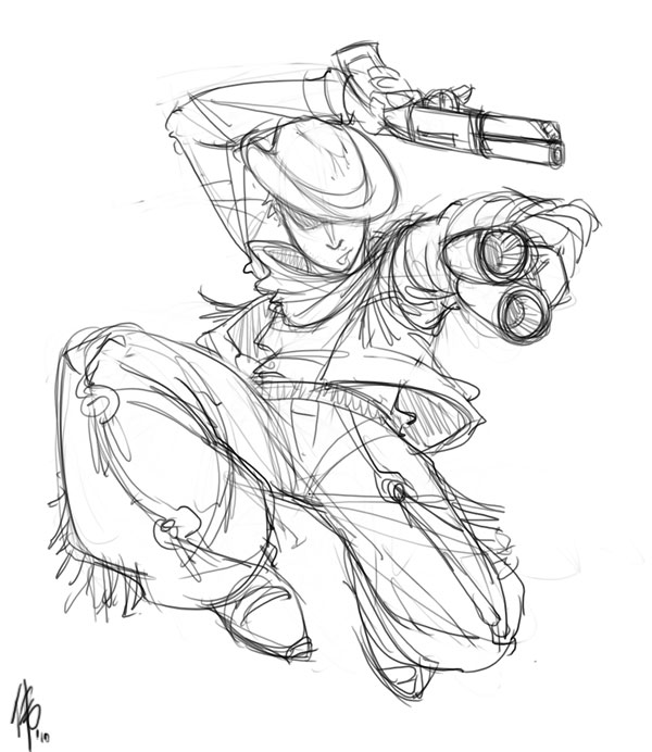 600x692 Gun Fu Cowboy By Thenork