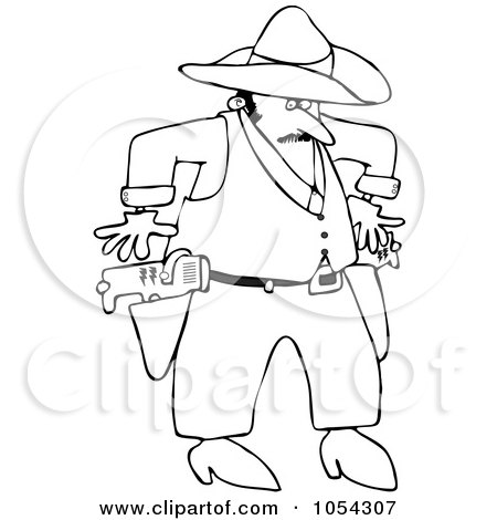 450x470 Royalty Free Vector Clip Art Illustration Of A Black And White