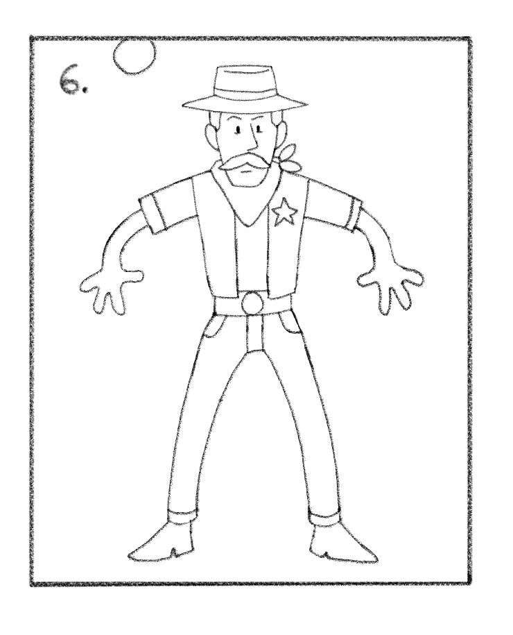 740x915 Cowboy Drawing Tutorial Draw A Cowboy Drawing Tutorials For Kids