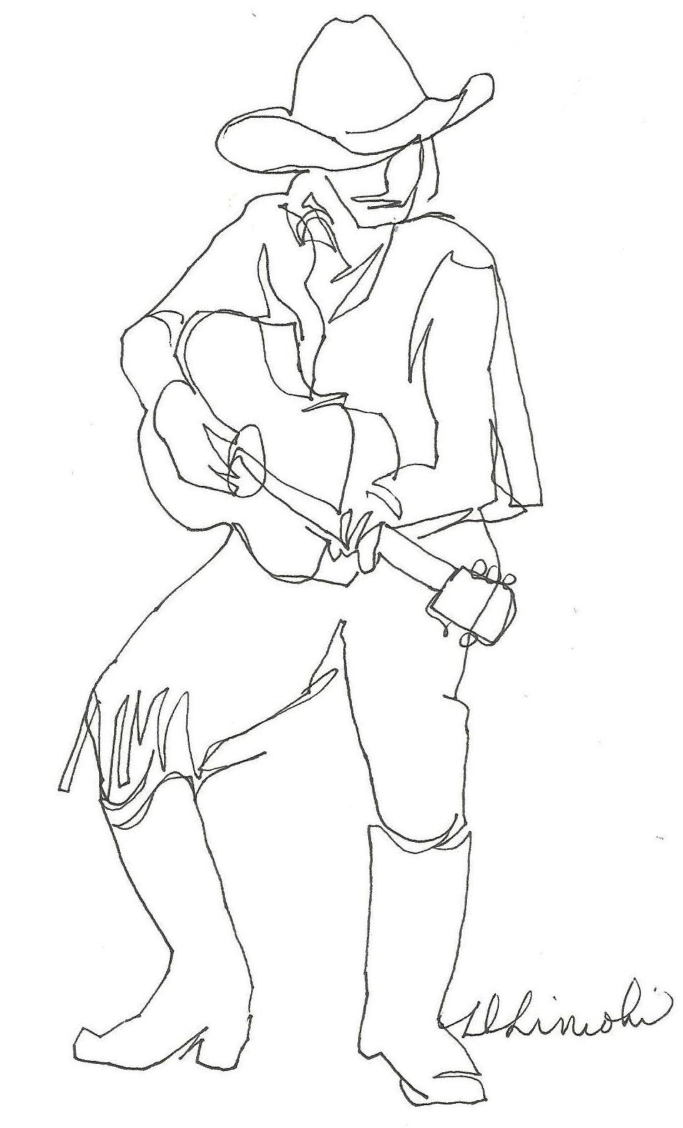 957x1581 Cowboy Guitar Player