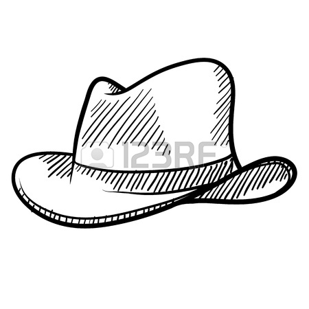 450x450 Doodle Style Cowboy Hat Or Fedora In Vector Format Stock Photo