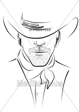 269x380 Portrait Cowboy White Strong Man In Cowboy Hat