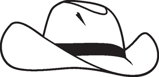 310x151 Cowboy Hat Miscellaneous Decals Custom Lettering