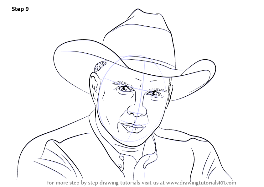 843x596 Learn How To Draw Garth Brooks (Singers) Step By Step Drawing