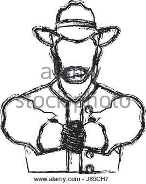 300x377 Cowboy Hat Sketch Stock Vector Art Amp Illustration, Vector Image