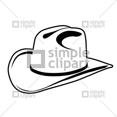 400x400 Simple Cowboy Hat Vector Image