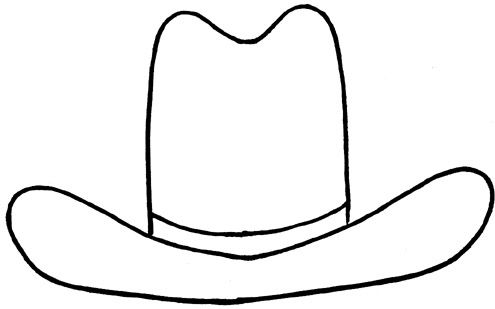 495x309 Cowboy Hat Coloring Page