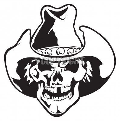 397x400 30 Images Of Cowboy Skull Template