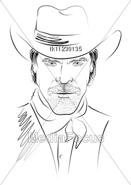 269x380 Portrait Cowboy White Strong Man In Cowboy Hat