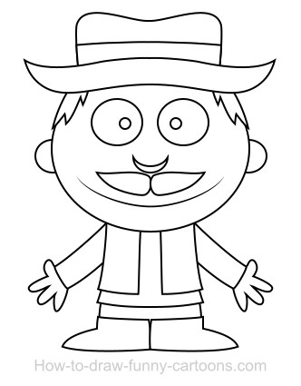 332x425 Simple Cowboy Hat Drawing