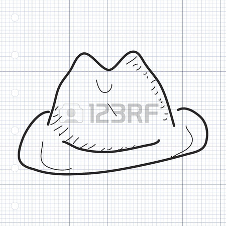 450x450 Simple Hand Drawn Doodle Of A Cowboy Hat Royalty Free Cliparts