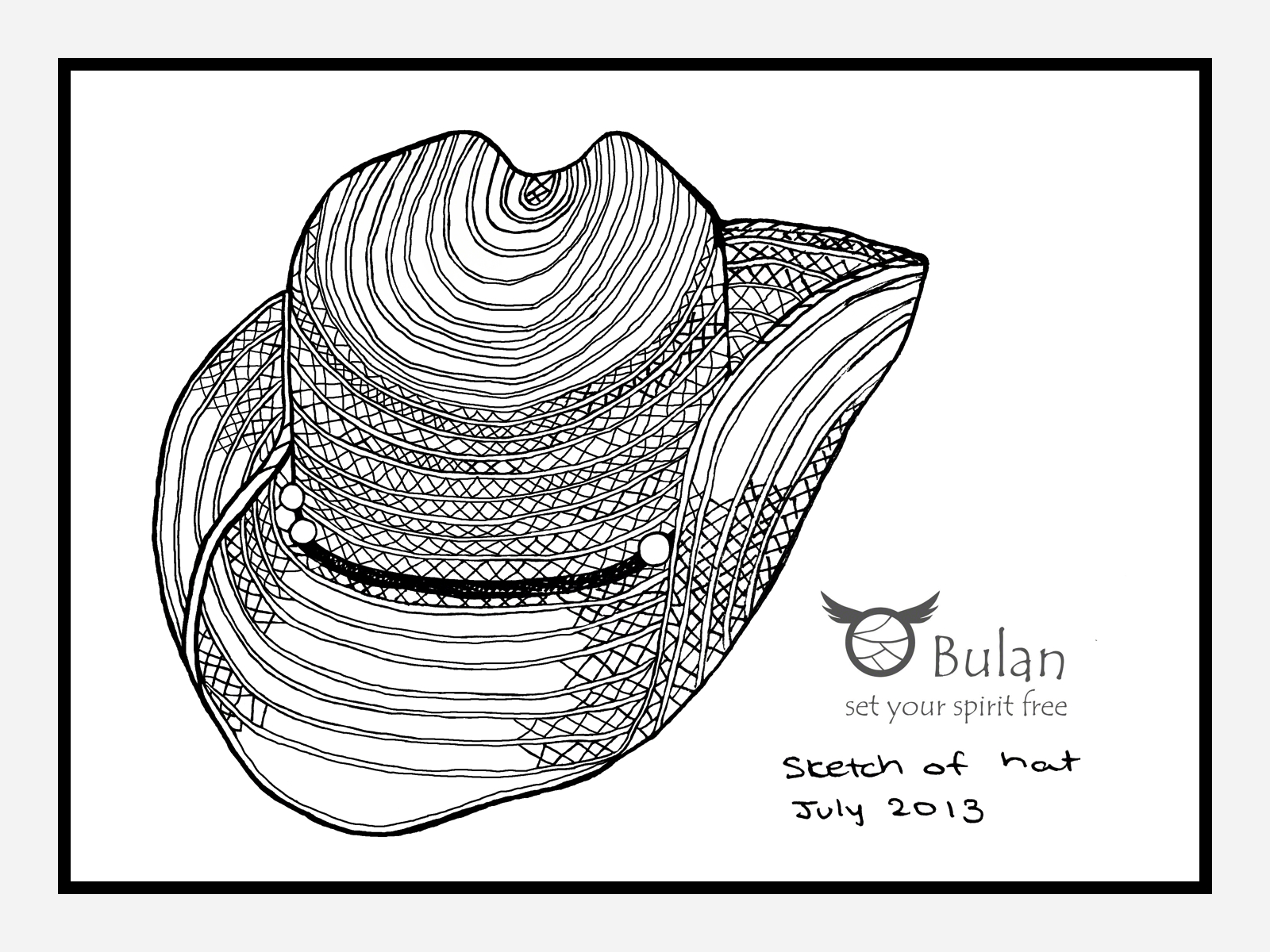 1600x1200 Sketch Of The Day No 94 Cowboy Hat The Crazy Bag Lady