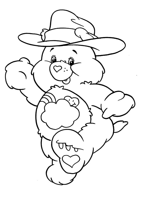 600x840 Care Bears Wearing Cowboy Hat Coloring Pages Best Place To Color