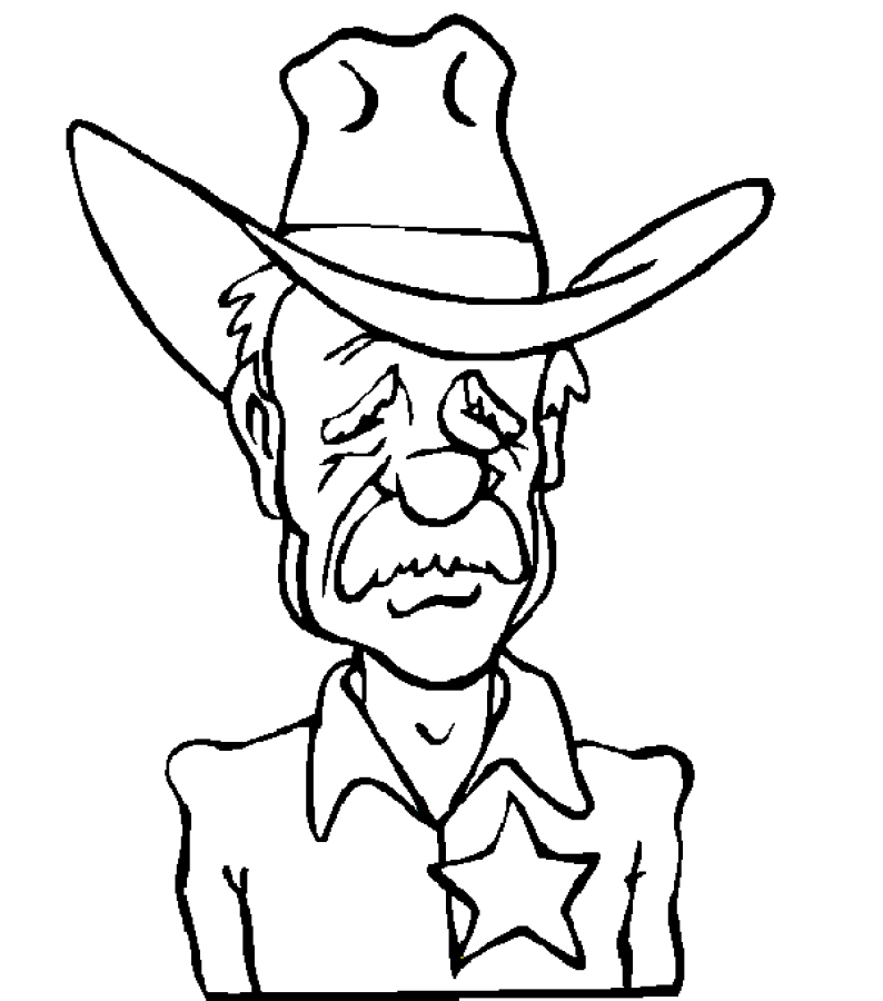 794x900 Coloring Page Cowboy