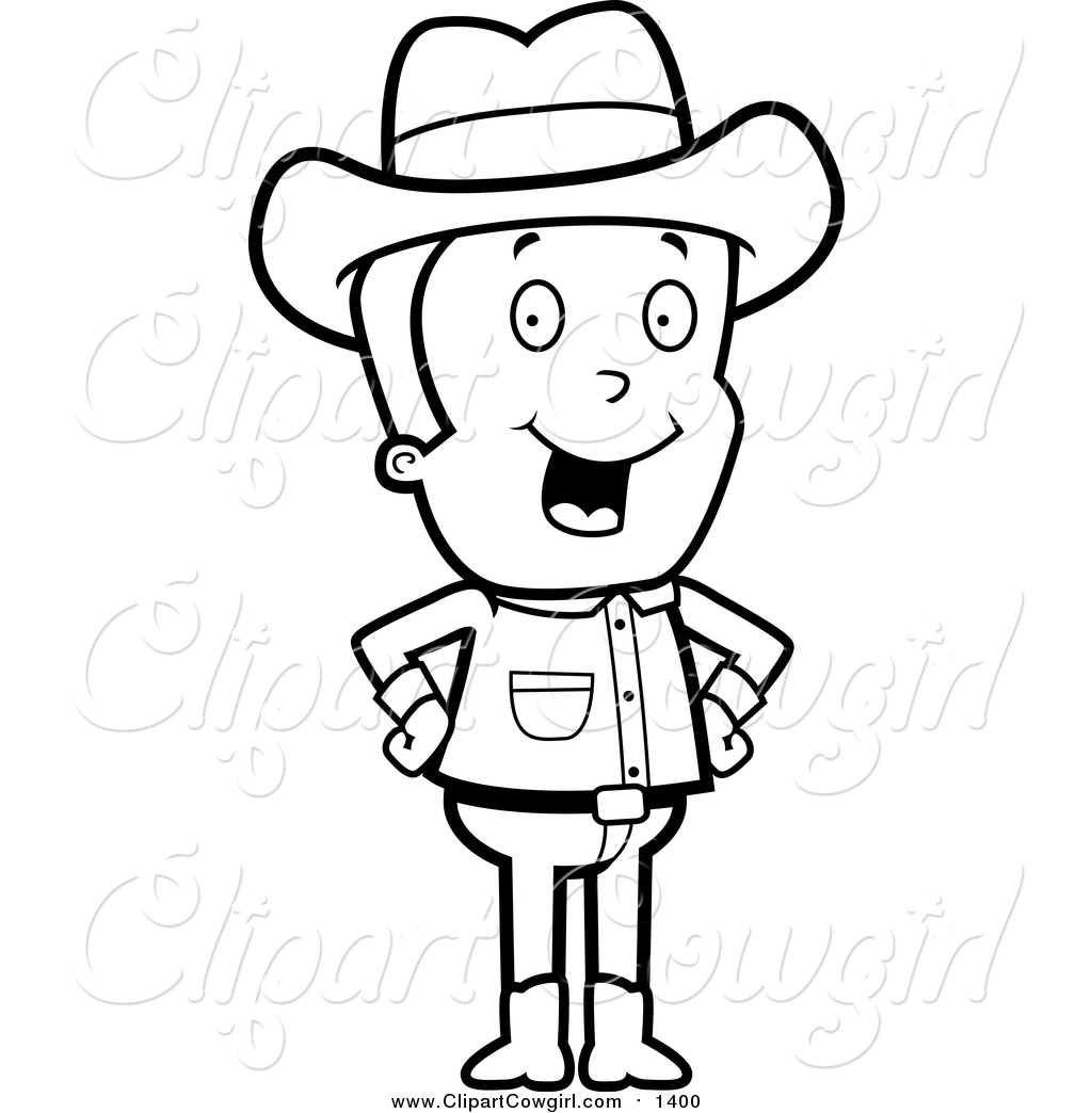 1024x1044 Clipart Of A Lineart Male Cowboy Standing With His Hands On His