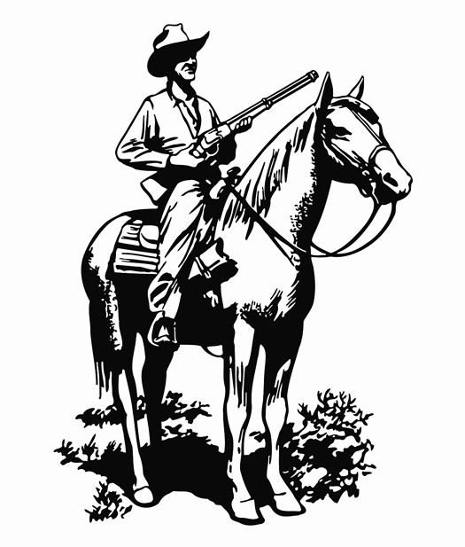 525x617 Cowboy Horse Printable Image Illustration Sketch For Cowboy