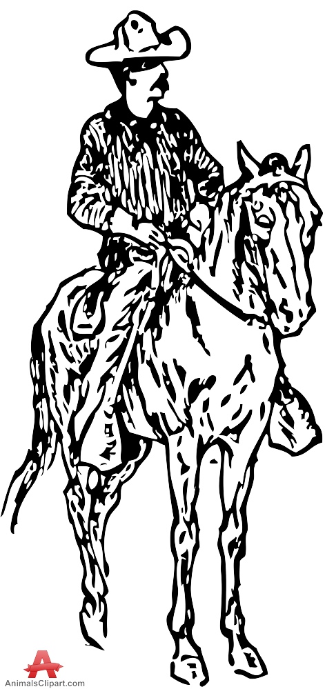 471x999 Cowboy Riding Horse Drawing Clipart Free Clipart Design Download