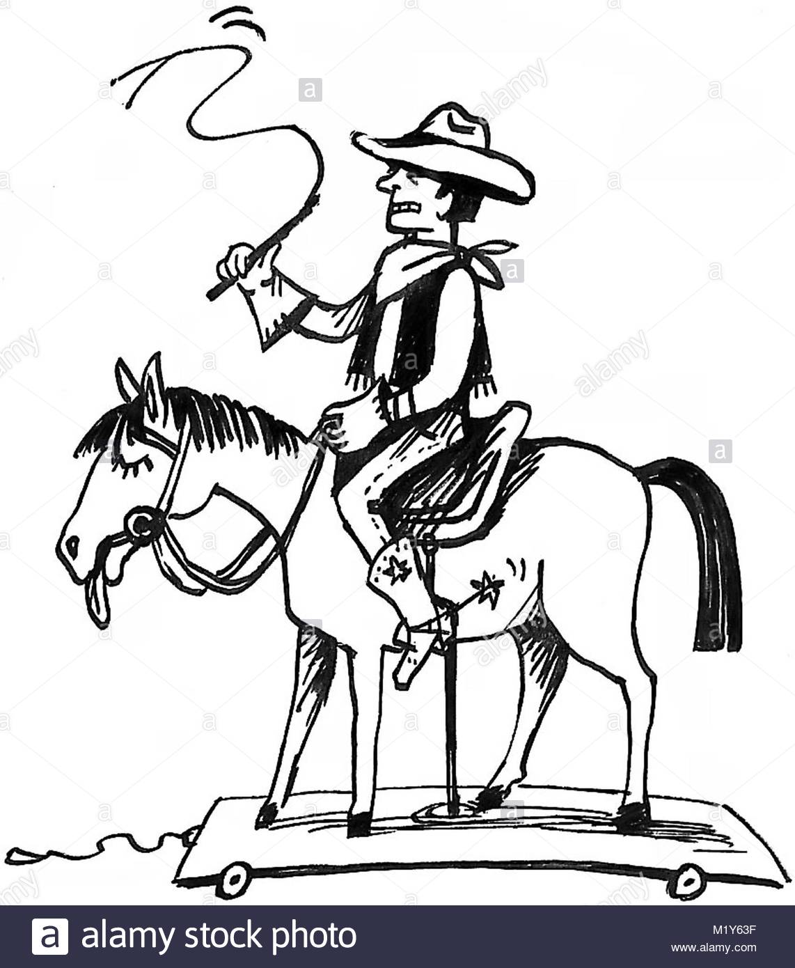 1142x1390 Cowboy On Horse Game Stock Photo, Royalty Free Image 173315843