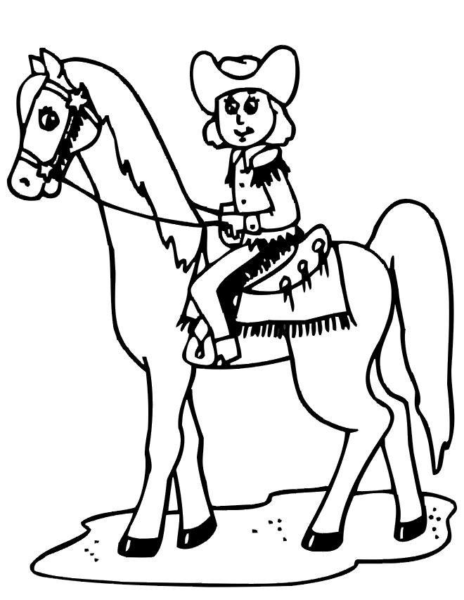 660x854 Cowgirls Coloring Pages