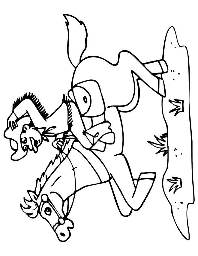 660x854 Horse And Rider Coloring Pages 436727