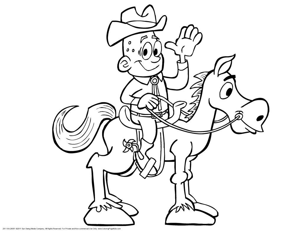 1024x791 Cowboy Horse Coloring Page Bebo Pandco