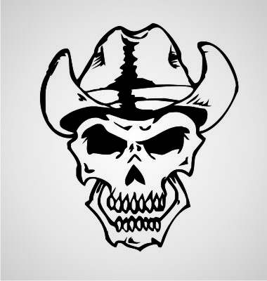 Cowboy Skull Drawing