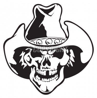 397x400 How To Draw A Cowboy Vector Skull In Cowboy Hat Vector