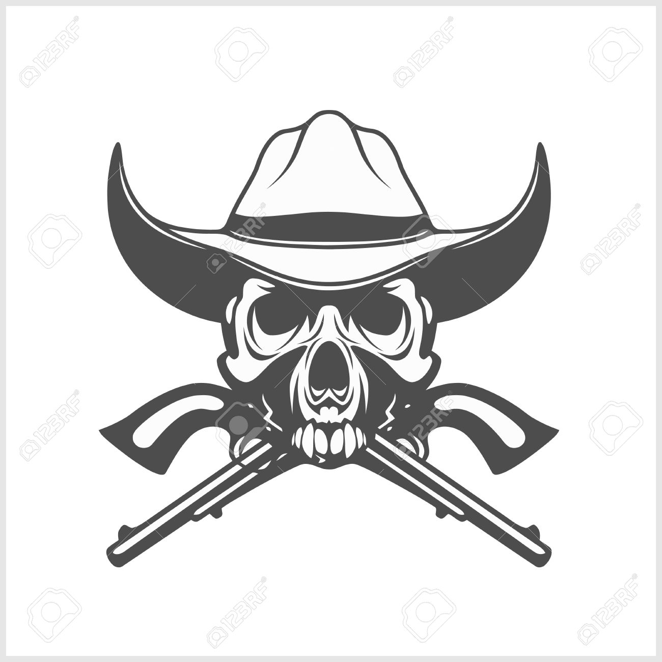 Cowboy Skull Drawing at GetDrawings | Free download