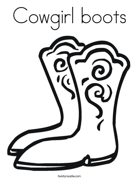 468x605 Cowgirl Boots Coloring Page