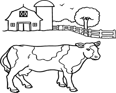 400x322 Cow Coloring Pages For Adults Drawing Beautiful Cows Calf Page