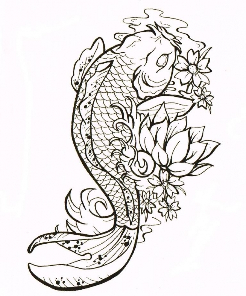 852x1024 Koi Fish Tattoo Drawings Famous Koi Fish Tattoo Design Beautiful
