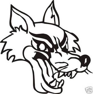 299x300 Coyote Cartoon Funny Decal Sticker For Car Or Wall