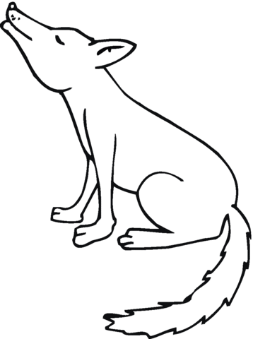 358x480 Howling Coyote Coloring Page Free Printable Coloring Pages