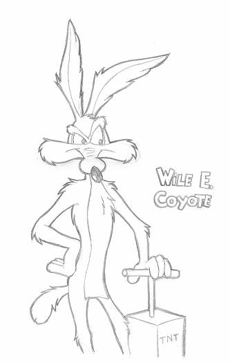 333x525 Wile E. Coyote Pencils By Kennydalman