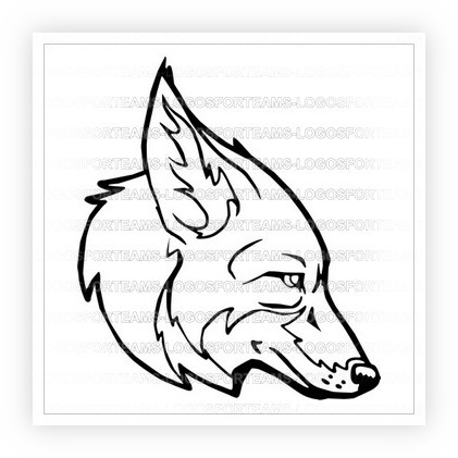 421x421 Logo Part Of A Coyote Head In Black And White