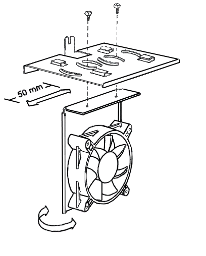 408x508 Addtronics Metal Fan Bracket