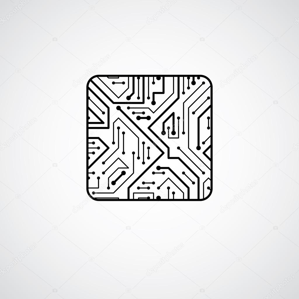 1024x1024 Vector Technology Cpu Design Stock Vector Ostapius