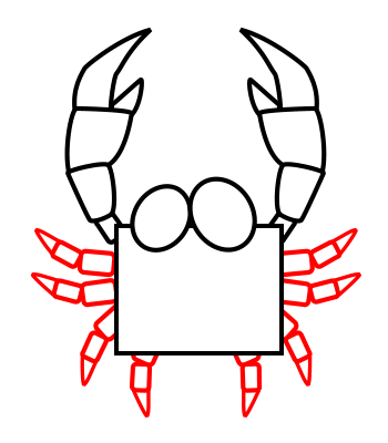 350x400 Drawing A Cartoon Crab