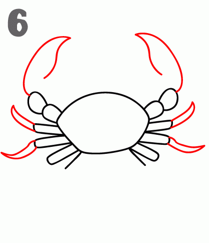 417x485 How To Draw A Crab
