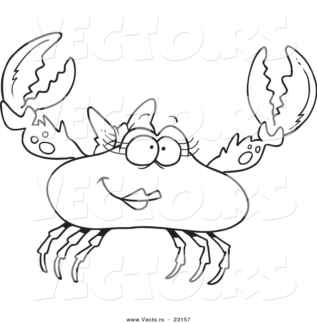 1024x1044 Vector Of A Cartoon Female Crab
