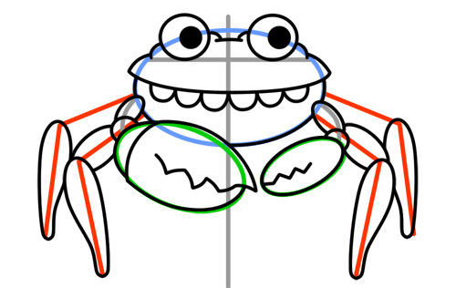 500x316 Cartoon Crab Step By Step Drawing Lesson