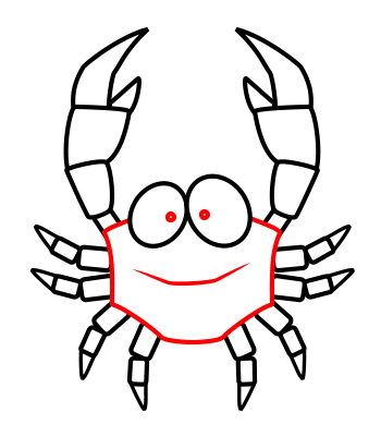 350x400 How To Draw A Cartoon Crab How To Draw Simple Cartoon Crabs